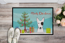 Load image into Gallery viewer, Christmas Tree and Bull Terrier Doormat - 24x36 Decorative Floor Mat – Indoor/Outdoor Rug with Artistic Flair BB1581JMAT