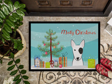 Load image into Gallery viewer, Christmas Tree and Bull Terrier Doormat - 24x36 Decorative Floor Mat – Indoor/Outdoor Rug with Artistic Flair BB1581JMAT
