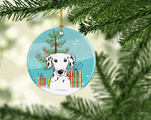 Load image into Gallery viewer, Christmas Tree and Dalmatian Ornament - Round Ceramic Ornament – Artist-Designed Keepsake Decoration BB1582CO1