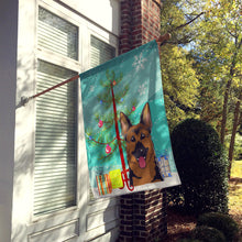Load image into Gallery viewer, Christmas Tree and German Shepherd Flag Canvas House Size BB1583CHF
