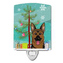 Load image into Gallery viewer, Christmas Tree and German Shepherd Ceramic Night Light BB1583CNL