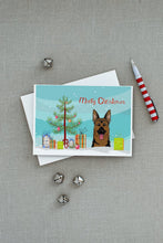 Load image into Gallery viewer, Christmas Tree and German Shepherd Greeting Cards -  Blank Note Cards – 8-Pack of Artist-Designed Cards with Envelopes
