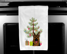 Load image into Gallery viewer, Christmas Tree and German Shepherd Kitchen Towels – Set of 2 - Decorative &amp; Absorbent Cotton | BB1583WTKT