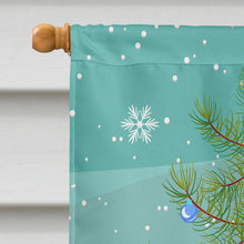 Load image into Gallery viewer, Christmas Tree and Longhair Creme Dachshund Flag Canvas House Size BB1584CHF