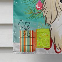 Load image into Gallery viewer, Christmas Tree and Longhair Creme Dachshund Flag Canvas House Size BB1584CHF