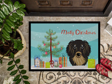 Load image into Gallery viewer, Christmas Tree and Longhair Black and Tan Dachshund Doormat - 24x36 Decorative Floor Mat – Indoor/Outdoor Rug with Artistic Flair BB1585JMAT