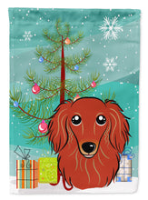 Load image into Gallery viewer, Christmas Tree and Longhair Red Dachshund Garden Flag – Decorative Outdoor Yard Flag BB1586GF