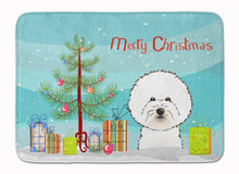 Load image into Gallery viewer, Christmas Tree and Bichon Frise Machine Washable Memory Foam Mat BB1589RUG