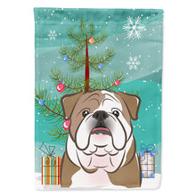 Load image into Gallery viewer, Christmas Tree and English Bulldog  Flag Canvas House Size BB1591CHF