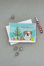 Load image into Gallery viewer, Christmas Tree and English Bulldog  Greeting Cards -  Blank Note Cards – 8-Pack of Artist-Designed Cards with Envelopes