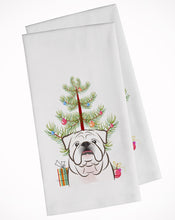 Load image into Gallery viewer, Christmas Tree and White English Bulldog  Kitchen Towels – Set of 2 - Decorative &amp; Absorbent Cotton | BB1592WTKT