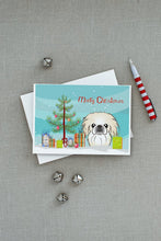 Load image into Gallery viewer, Christmas Tree and Pekingese Greeting Cards -  Blank Note Cards – 8-Pack of Artist-Designed Cards with Envelopes
