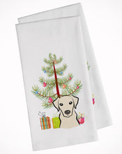 Load image into Gallery viewer, Christmas Tree and Yellow Labrador Kitchen Towels – Set of 2 - Decorative &amp; Absorbent Cotton | BB1594WTKT