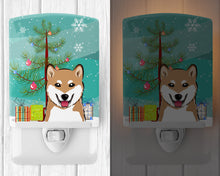Load image into Gallery viewer, Christmas Tree and Shiba Inu Ceramic Night Light BB1597CNL