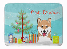 Load image into Gallery viewer, Christmas Tree and Shiba Inu Machine Washable Memory Foam Mat BB1597RUG