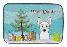 Load image into Gallery viewer, Christmas Tree and Westie Dish Drying Mat – Absorbent, Artistic Kitchen Essentials BB1598DDM