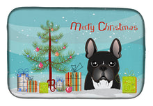 Load image into Gallery viewer, Christmas Tree and French Bulldog Dish Drying Mat – Absorbent, Artistic Kitchen Essentials BB1599DDM