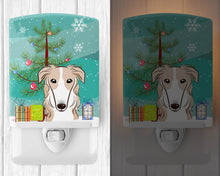 Load image into Gallery viewer, Christmas Tree and Borzoi Ceramic Night Light BB1600CNL