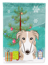 Load image into Gallery viewer, Christmas Tree and Borzoi Garden Flag – Decorative Outdoor Yard Flag BB1600GF