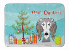 Load image into Gallery viewer, Christmas Tree and Saluki Machine Washable Memory Foam Mat BB1601RUG