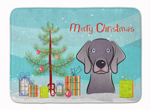 Load image into Gallery viewer, Christmas Tree and Weimaraner Machine Washable Memory Foam Mat BB1603RUG