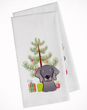 Load image into Gallery viewer, Christmas Tree and Weimaraner Kitchen Towels – Set of 2 - Decorative &amp; Absorbent Cotton | BB1603WTKT