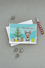 Load image into Gallery viewer, Christmas Tree and Yorkie Puppy Greeting Cards -  Blank Note Cards – 8-Pack of Artist-Designed Cards with Envelopes