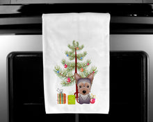 Load image into Gallery viewer, Christmas Tree and Yorkie Puppy Kitchen Towels – Set of 2 - Decorative &amp; Absorbent Cotton | BB1604WTKT