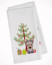 Load image into Gallery viewer, Christmas Tree and Yorkie Puppy Kitchen Towels – Set of 2 - Decorative &amp; Absorbent Cotton | BB1604WTKT