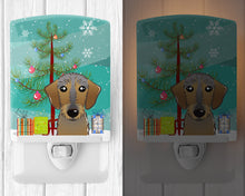 Load image into Gallery viewer, Christmas Tree and Wirehaired Dachshund Ceramic Night Light BB1605CNL