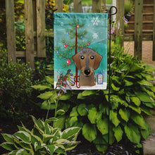 Load image into Gallery viewer, Christmas Tree and Wirehaired Dachshund Garden Flag – Decorative Outdoor Yard Flag BB1605GF