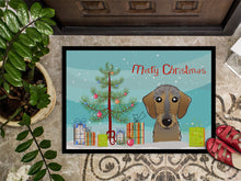Load image into Gallery viewer, Christmas Tree and Wirehaired Dachshund Doormat - 24x36 Decorative Floor Mat – Indoor/Outdoor Rug with Artistic Flair BB1605JMAT