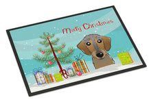 Load image into Gallery viewer, Christmas Tree and Wirehaired Dachshund Doormat - 24x36 Decorative Floor Mat – Indoor/Outdoor Rug with Artistic Flair BB1605JMAT