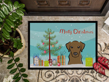 Load image into Gallery viewer, Christmas Tree and Chocolate Labrador Doormat - 24x36 Decorative Floor Mat – Indoor/Outdoor Rug with Artistic Flair BB1606JMAT