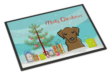 Load image into Gallery viewer, Christmas Tree and Chocolate Labrador Doormat - 24x36 Decorative Floor Mat – Indoor/Outdoor Rug with Artistic Flair BB1606JMAT