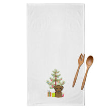 Load image into Gallery viewer, Christmas Tree and Chocolate Labrador Kitchen Towels – Set of 2 - Decorative &amp; Absorbent Cotton | BB1606WTKT