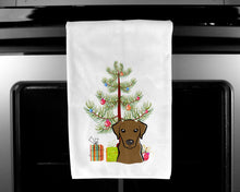Load image into Gallery viewer, Christmas Tree and Chocolate Labrador Kitchen Towels – Set of 2 - Decorative &amp; Absorbent Cotton | BB1606WTKT