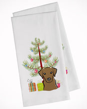 Load image into Gallery viewer, Christmas Tree and Chocolate Labrador Kitchen Towels – Set of 2 - Decorative &amp; Absorbent Cotton | BB1606WTKT