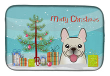 Load image into Gallery viewer, Christmas Tree and French Bulldog Dish Drying Mat – Absorbent, Artistic Kitchen Essentials BB1610DDM