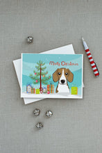 Load image into Gallery viewer, Christmas Tree and Beagle Greeting Cards -  Blank Note Cards – 8-Pack of Artist-Designed Cards with Envelopes