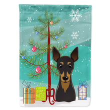 Load image into Gallery viewer, Christmas Tree and Min Pin Flag Canvas House Size BB1612CHF