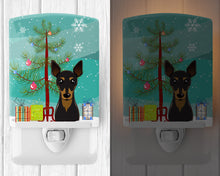 Load image into Gallery viewer, Christmas Tree and Min Pin Ceramic Night Light BB1612CNL