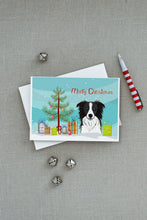 Load image into Gallery viewer, Christmas Tree and Border Collie Greeting Cards -  Blank Note Cards – 8-Pack of Artist-Designed Cards with Envelopes