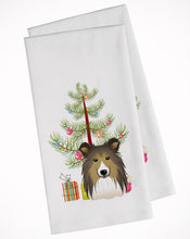 Load image into Gallery viewer, Christmas Tree and Sheltie Kitchen Towels – Set of 2 - Decorative &amp; Absorbent Cotton | BB1614WTKT