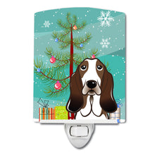 Load image into Gallery viewer, Christmas Tree and Basset Hound Ceramic Night Light BB1615CNL