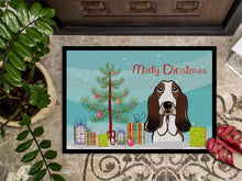 Load image into Gallery viewer, Christmas Tree and Basset Hound Doormat - 24x36 Decorative Floor Mat – Indoor/Outdoor Rug with Artistic Flair BB1615JMAT