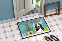 Load image into Gallery viewer, Christmas Tree and Basset Hound Doormat - 24x36 Decorative Floor Mat – Indoor/Outdoor Rug with Artistic Flair BB1615JMAT