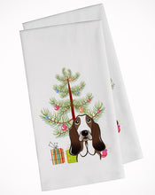 Load image into Gallery viewer, Christmas Tree and Basset Hound Kitchen Towels – Set of 2 - Decorative &amp; Absorbent Cotton | BB1615WTKT