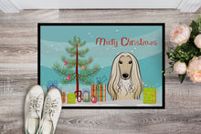 Load image into Gallery viewer, Christmas Tree and Afghan Hound Doormat - 24x36 Decorative Floor Mat – Indoor/Outdoor Rug with Artistic Flair BB1616JMAT
