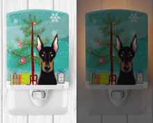 Load image into Gallery viewer, Christmas Tree and Doberman Ceramic Night Light BB1617CNL